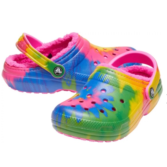 CROCS Other - Crocs Classic Printed Lined Clogs Size J3